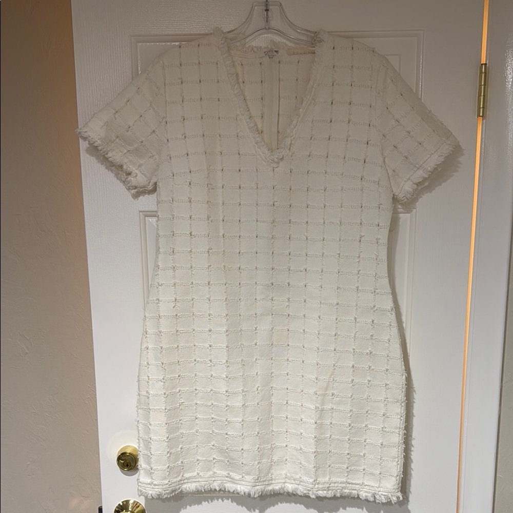 White Textured Dress